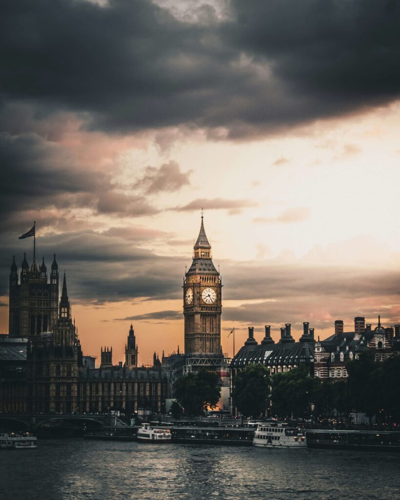 Panoramic view of London featuring the iconic Tower Bridge and the River Thames, a must-see destination blending history and modern charm. One of Best places to visit in europe 2025